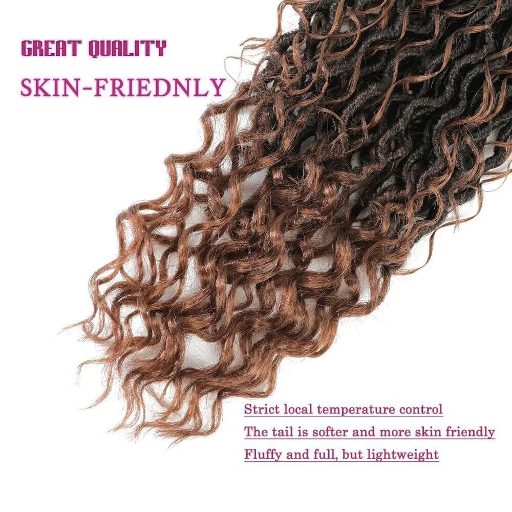 8 Packs Goddess Faux Locs Crochet Hair for Black Women, Goddess Locs Crochet Hai